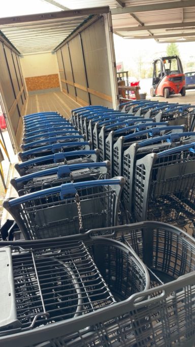 Complément de chariots de magasin